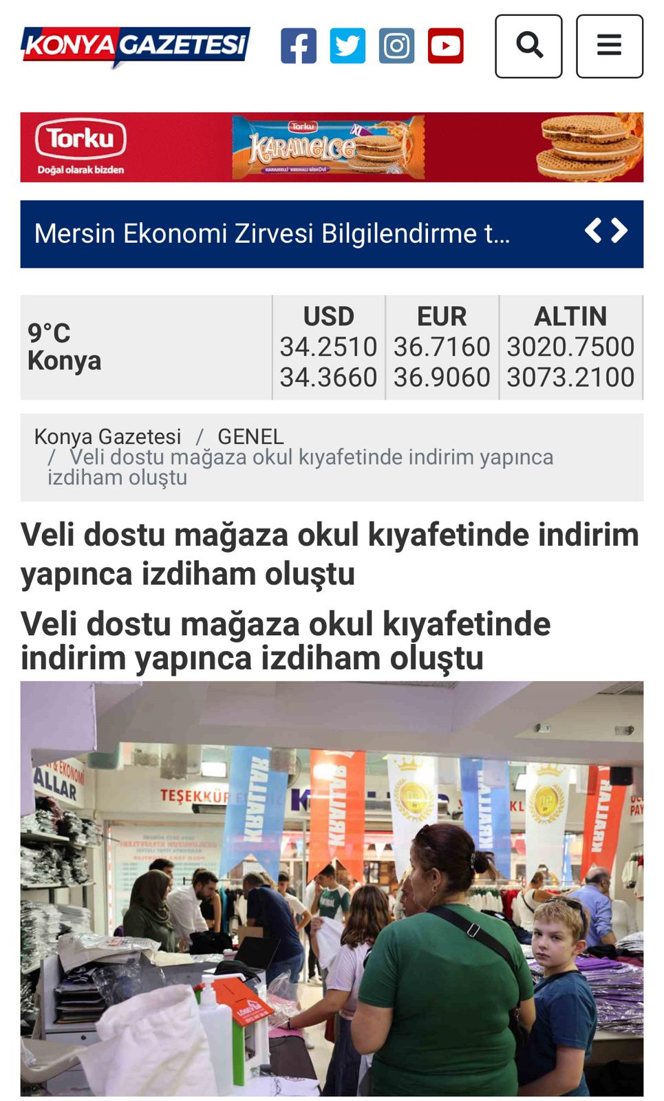 krallar tekstil konya gazetesi